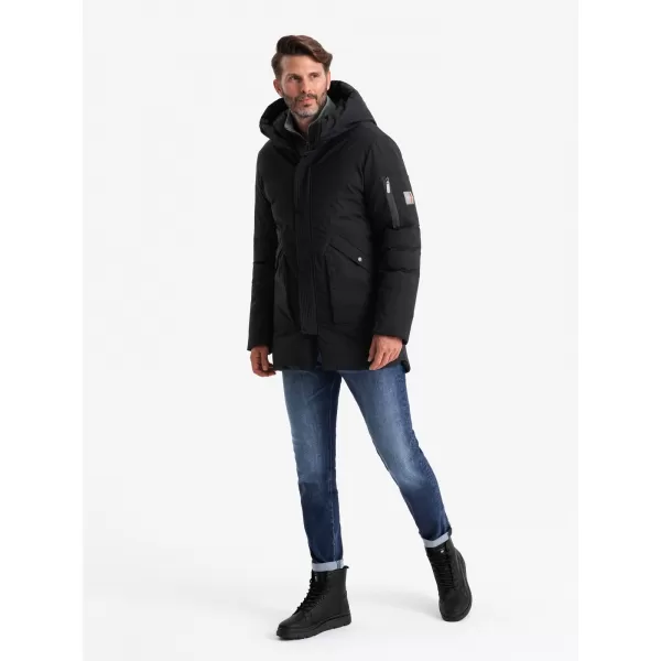  Pánská bunda OMBRE OM-JALJ-0202 BLACK 