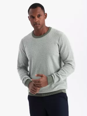 Pánský svetr OMBRE OM-SWSW-0111 GREEN