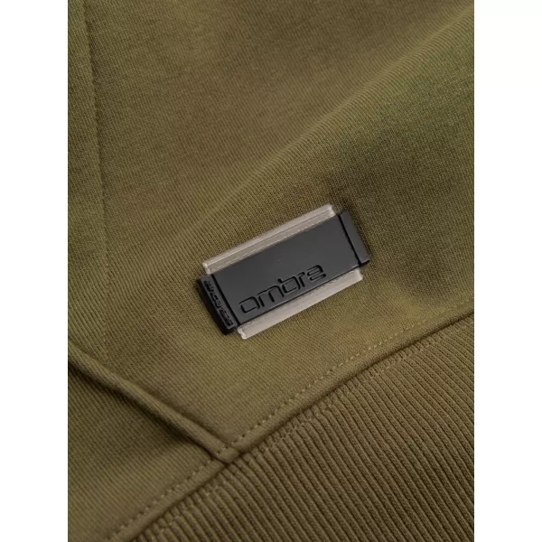  Pánská mikina OMBRE OM-SSBN-0161 OLIVE 
