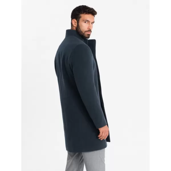  Pánský kabát OMBRE OM-COWC-0120 NAVY BLUE 