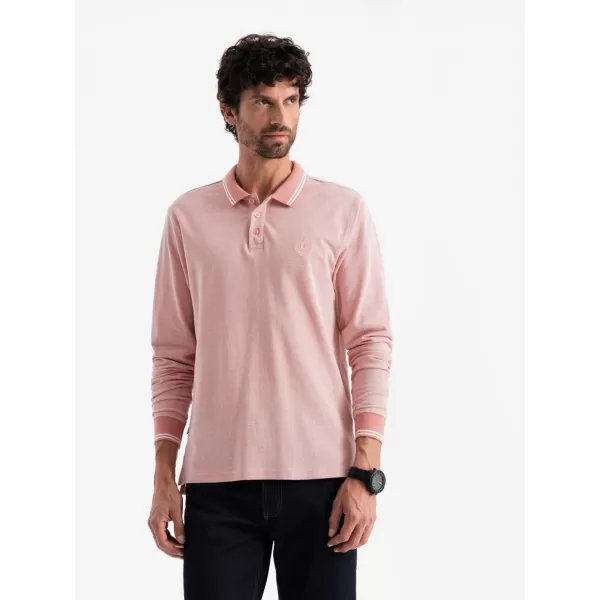  Pánské triko OMBRE OM-POLS-0129 PINK MELANGE 