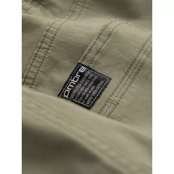  Pánské kalhoty OMBRE OM-PAJO-0125 KHAKI 