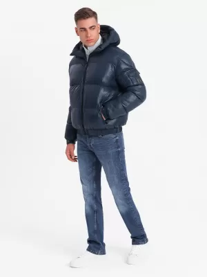 Pánská bunda OMBRE OM-JAHP-0207 NAVY BLUE