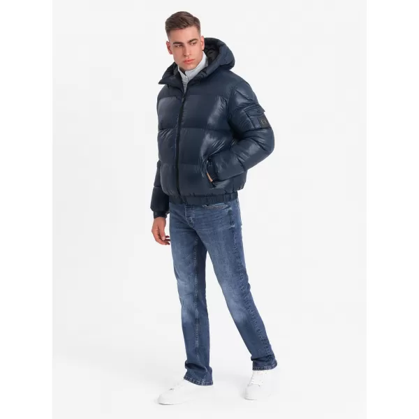  Pánská bunda OMBRE OM-JAHP-0207 NAVY BLUE 