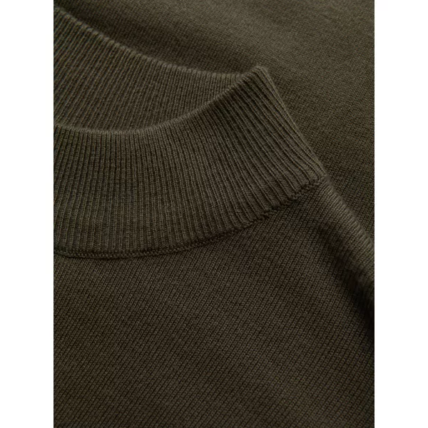  Pánský svetr OMBRE OM-SWTN-0100 KHAKI 
