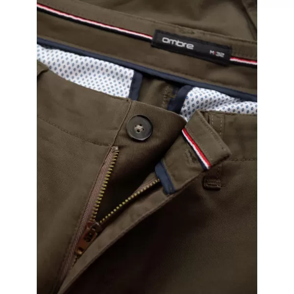  Pánské kraťasy OMBRE OM-SRCG-0133 DARK OLIVE 
