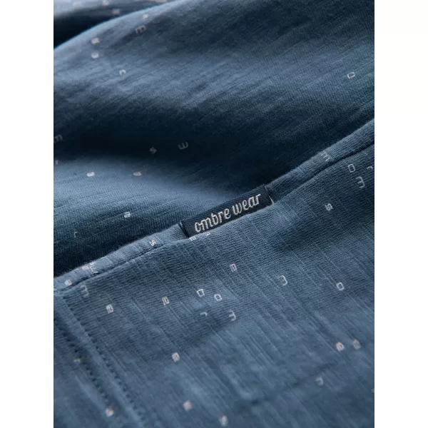  Pánské triko OMBRE OM-TSFP-0179 BLUE DENIM 