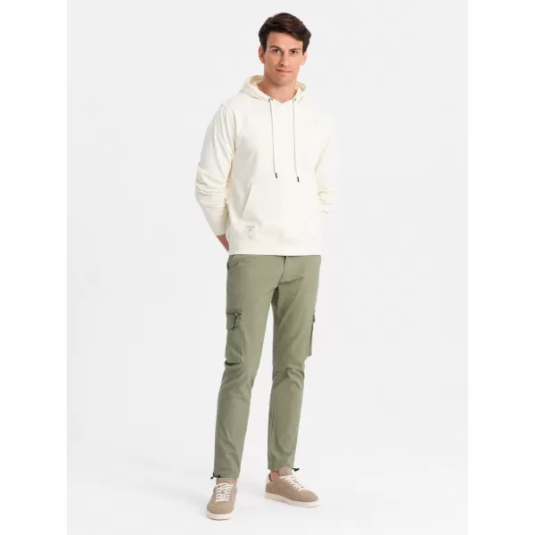  Pánské kalhoty OMBRE OM-PACG-0196 OLIVE 