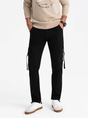 Pánské kalhoty OMBRE OM-PACG-0197 BLACK