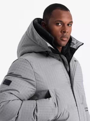 Pánská bunda OMBRE OM-JALJ-0201 GRAY