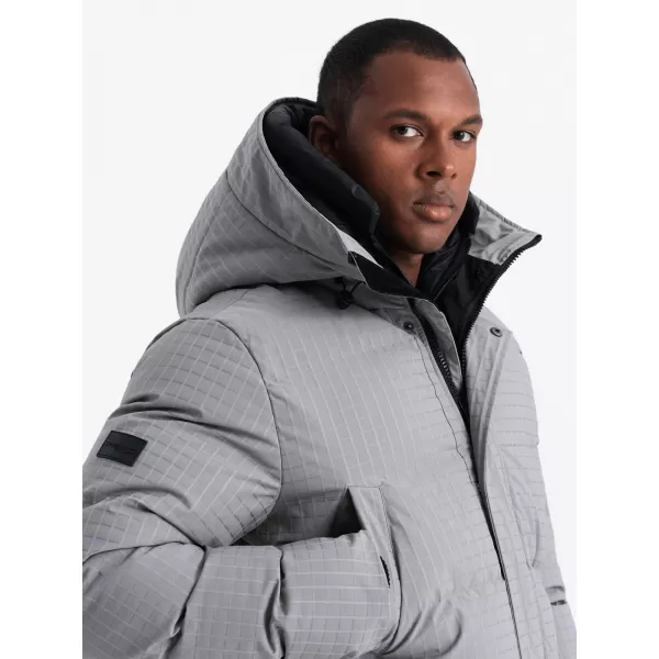  Pánská bunda OMBRE OM-JALJ-0201 GRAY 