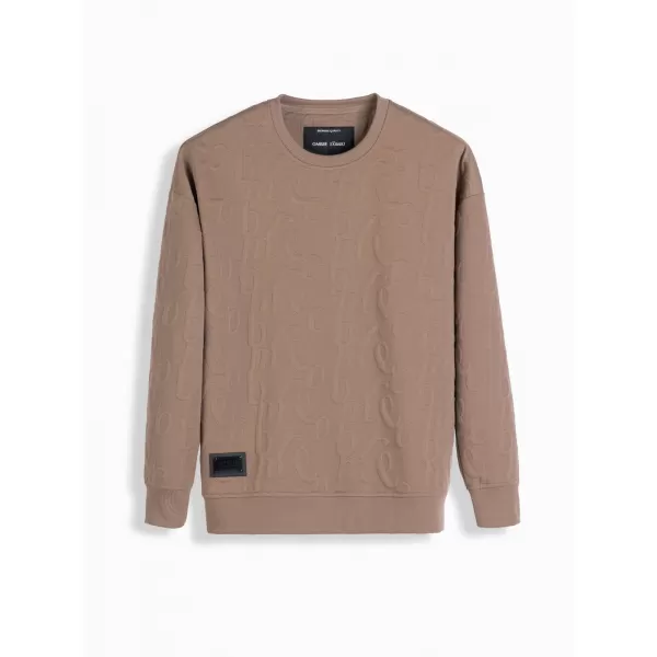  Pánská mikina OMBRE OM-SSNZ-0164 BROWN 