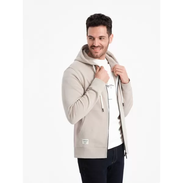  Pánská mikina OMBRE OM-SSBZ-0178 LIGHT BEIGE 
