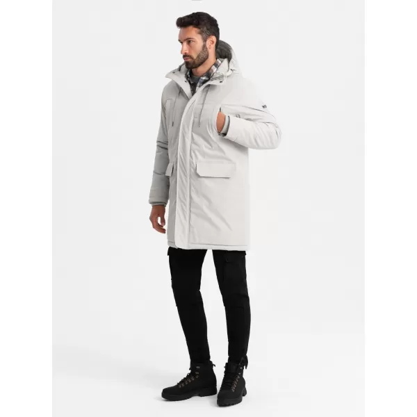  Pánská bunda OMBRE OM-JALJ-0166 CREAM 