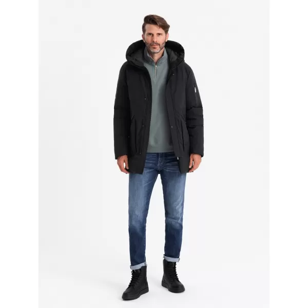  Pánská bunda OMBRE OM-JALJ-0202 BLACK 