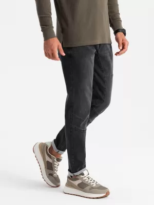 Pánské džíny OMBRE OM-PADP-0161 BLACK