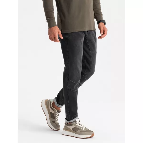  Pánské džíny OMBRE OM-PADP-0161 BLACK 