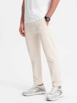 Pánské tepláky OMBRE OM-PABS-0206 CREAM