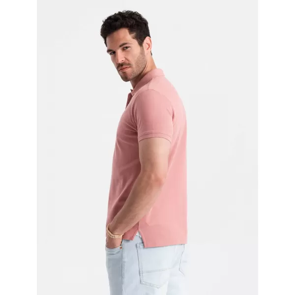 Pánské triko s límečkem OMBRE OM-POBS-0100 DARK PINK 