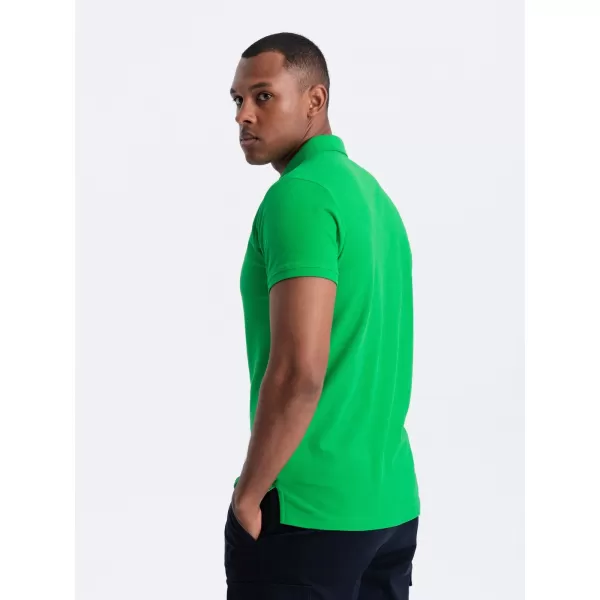 Pánské triko s límečkem OMBRE OM-POBS-0100 NEON GREEN 