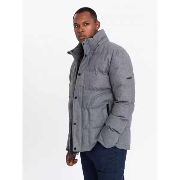  Pánská bunda OMBRE OM-JAHP-0203 GREY 