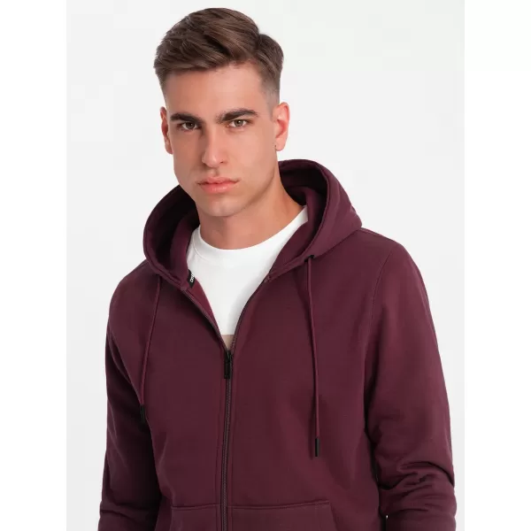  Pánská mikina OMBRE OM-SSBZ-0160 MAROON 