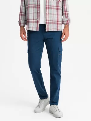 Pánské kalhoty OMBRE OM-PACG-0204 DARK BLUE