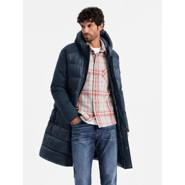  Pánská bunda OMBRE OM-JALJ-0165 NAVY BLUE 
