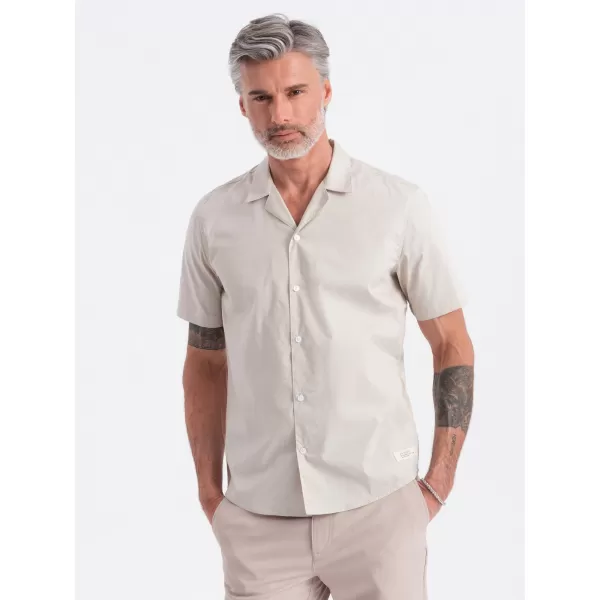  Pánská košile OMBRE OM-SHSS-0168 CREAM 