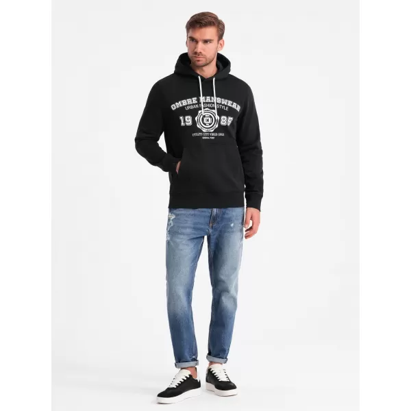  Pánská mikina OMBRE OM-SSPS-0143 BLACK 