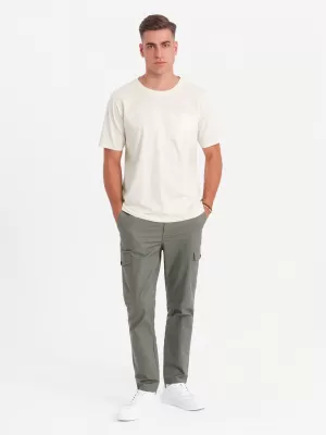 Pánské triko OMBRE OM-TSCT-0171 WHITE
