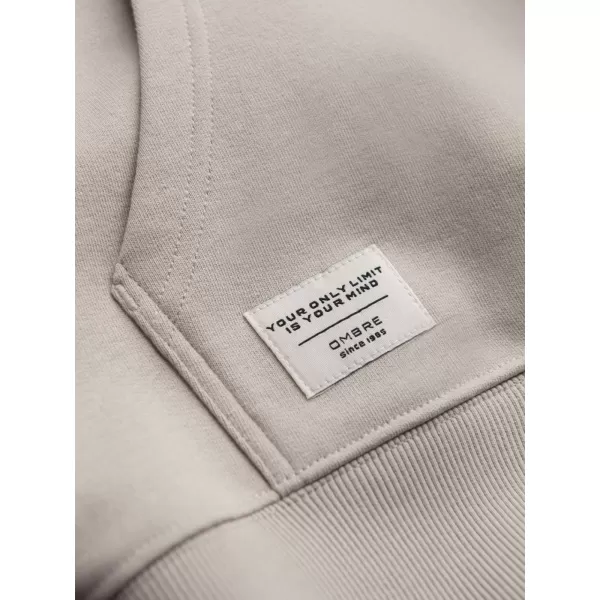 Pánská mikina OMBRE OM-SSBN-0177 LIGHT BEIGE 