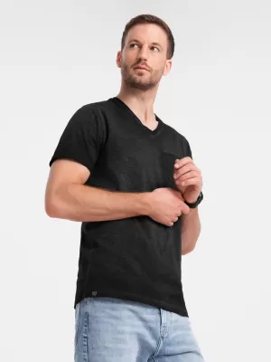 Pánské triko OMBRE OM-TSCT-22SS-002 BLACK