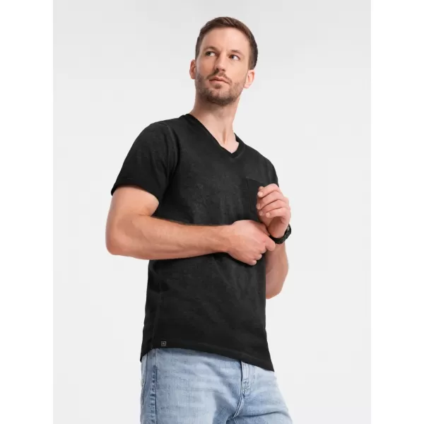  Pánské triko OMBRE OM-TSCT-22SS-002 BLACK 