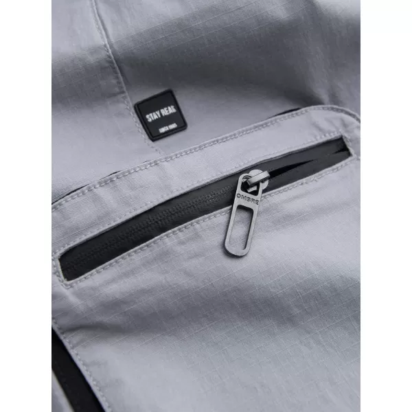  Pánské kalhoty OMBRE OM-PAJO-0135 LIGHT GREY 