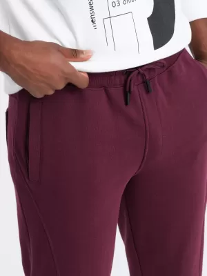 Pánské tepláky OMBRE OM-PABS-0174 MAROON