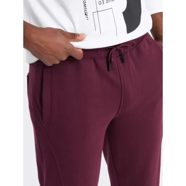  Pánské tepláky OMBRE OM-PABS-0174 MAROON 