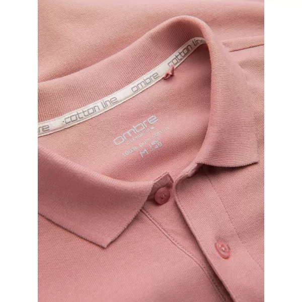  Pánské triko s límečkem OMBRE OM-POBS-0100 DARK PINK 