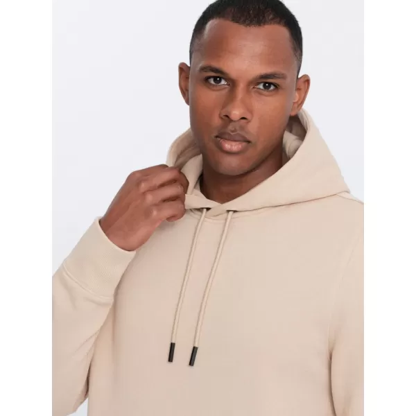  Pánská mikina OMBRE OM-SSBN-0161 BEIGE 