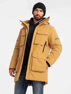 Pánská bunda OMBRE OM-JALJ-0169 YELLOW