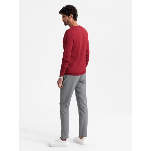  Pánský svetr OMBRE OM-SWBS-0107 RED 