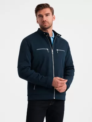 Pánská bunda OMBRE OM-JALP-0157 NAVY BLUE