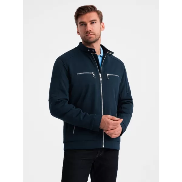  Pánská bunda OMBRE OM-JALP-0157 NAVY BLUE 