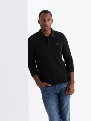 Pánské triko OMBRE OM-POLS-0131 BLACK
