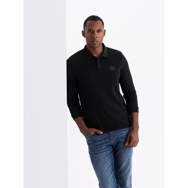  Pánské triko OMBRE OM-POLS-0131 BLACK 