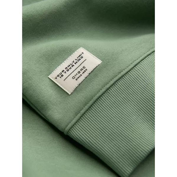  Pánská mikina OMBRE OM-SSBN-0175 GREEN 