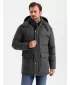Pánská bunda OMBRE OM-JALJ-0217 BLACK MELANGE