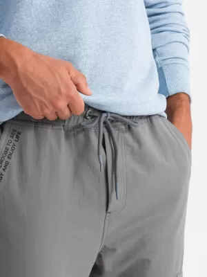 Pánské tepláky OMBRE OM-PAJO-0200 GREY