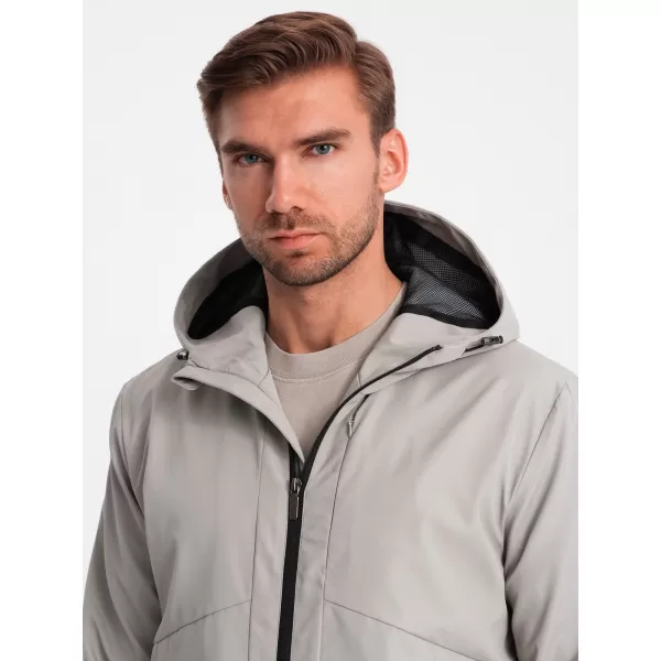  Pánská bunda OMBRE OM-JANP-0149 GREY 