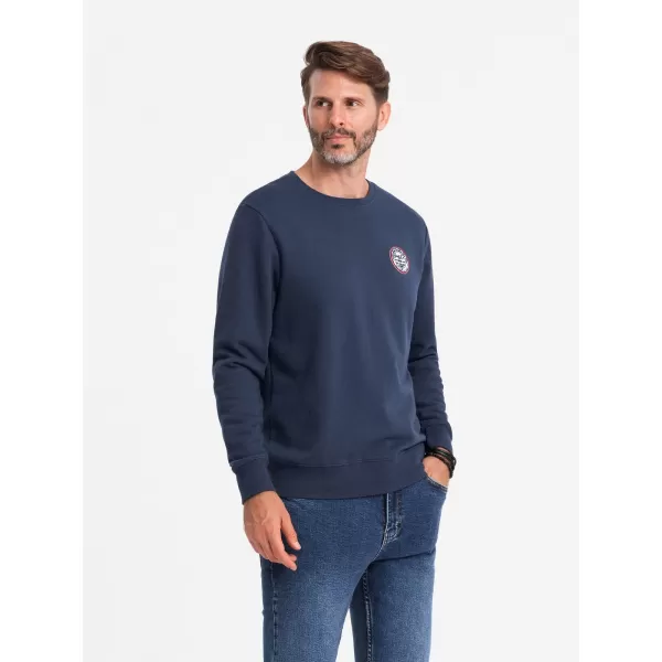  Pánská mikina OMBRE OM-SSNZ-0134 NAVY BLUE 